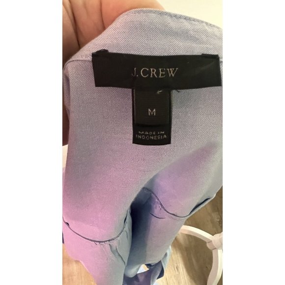 J CREW  Career Cotton Oxford Blouse-Full Tie Wrap Around-Size M - Picture 7 of 8